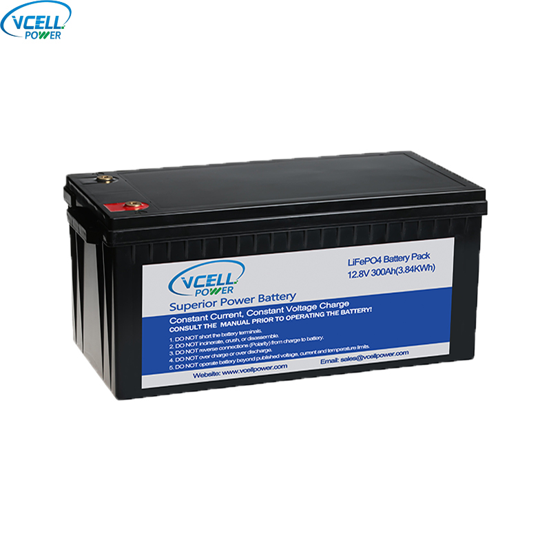 แบตเตอรี่แบบชาร์จ LiFePO4 12.8V 300Ah
