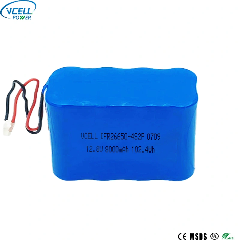 12.8V 8000mAh 26650 LiFePO4 แบตเตอรี่แบบชาร์จไฟได้