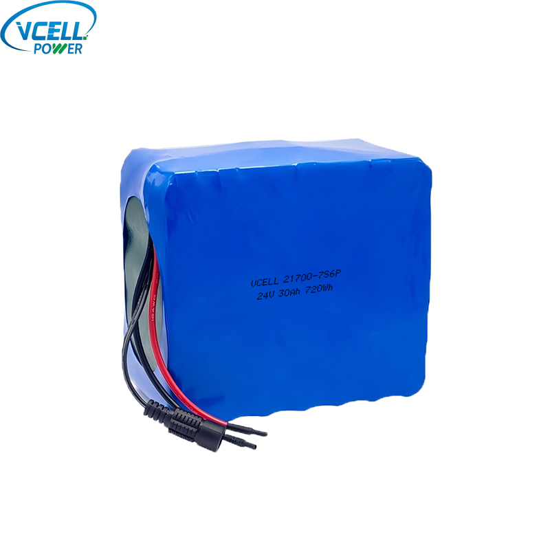 ชุดแบตเตอรี่ลิเธียมไอออนแบบรีชาร์จ 24V 30Ah