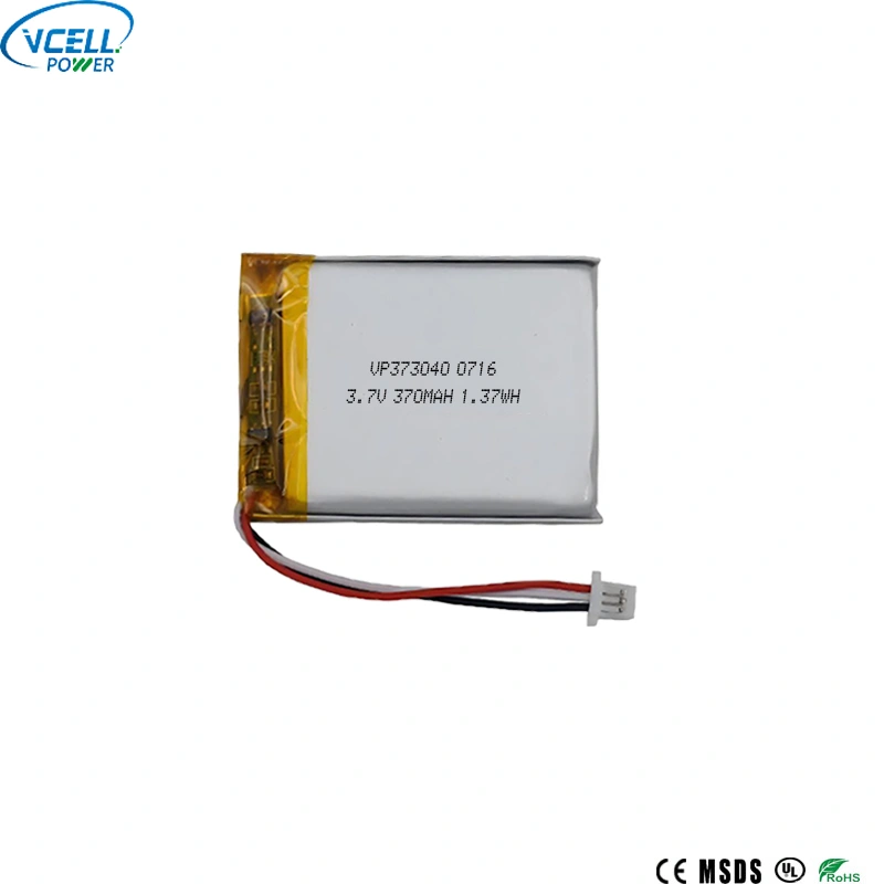 373040 3.7V 370mAh แบตเตอรี่ LiPO บางเฉียบ