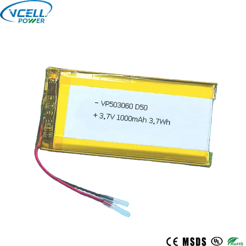 503060 3.7V 1000mAh 3.7Wh แบตเตอรี่ลิเธียมโพลิเมอร์