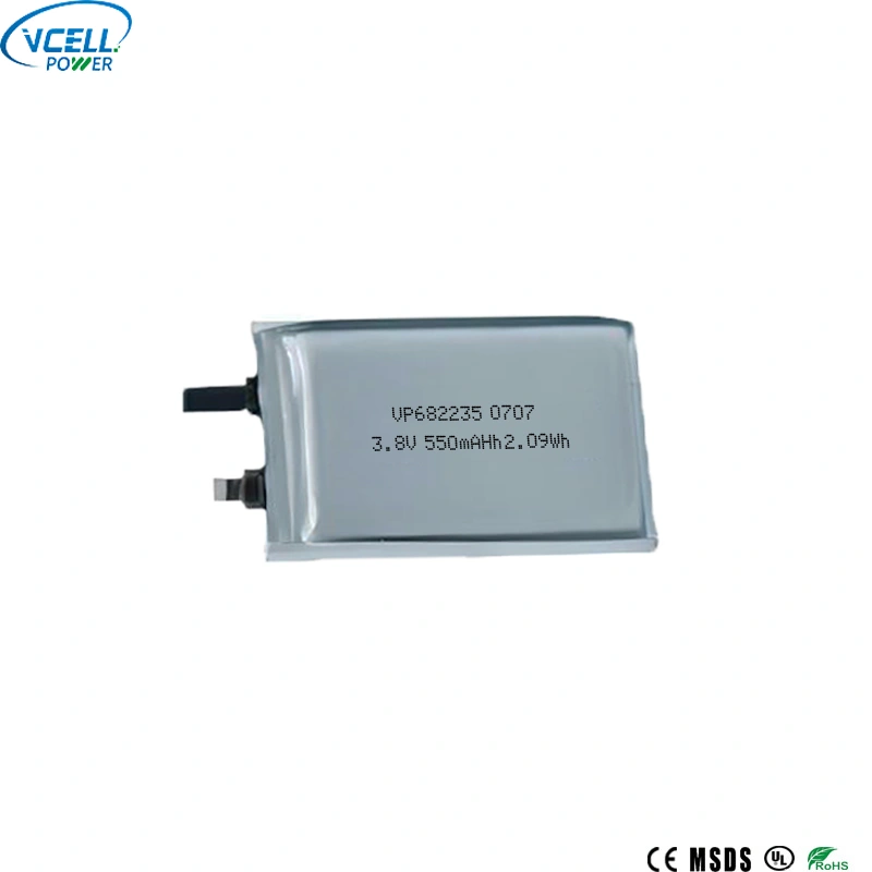 682235 แบตเตอรี่ลิเธียมโพลิเมอร์ 3.8V 550mAh